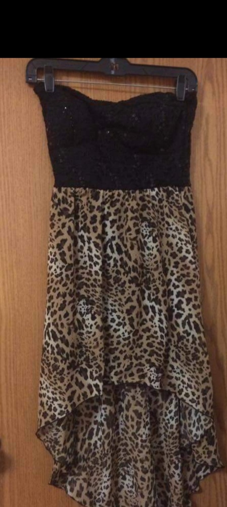 Size Small Cheetah High-Low Dress